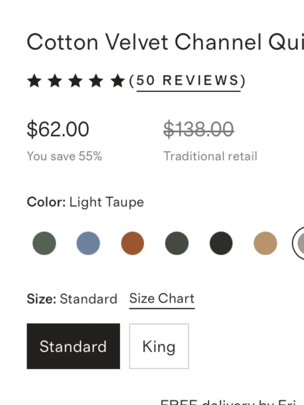 Cotton Velvet Channel Quilted Sham Set standard queen light taupe tan